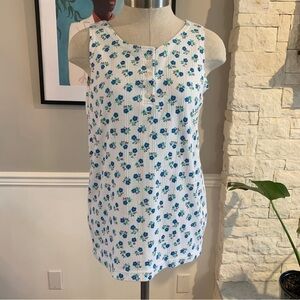 Vintage 90s Cabin Creek Tank Top Ribbed Floral Cottagecore Prairie USA Size S